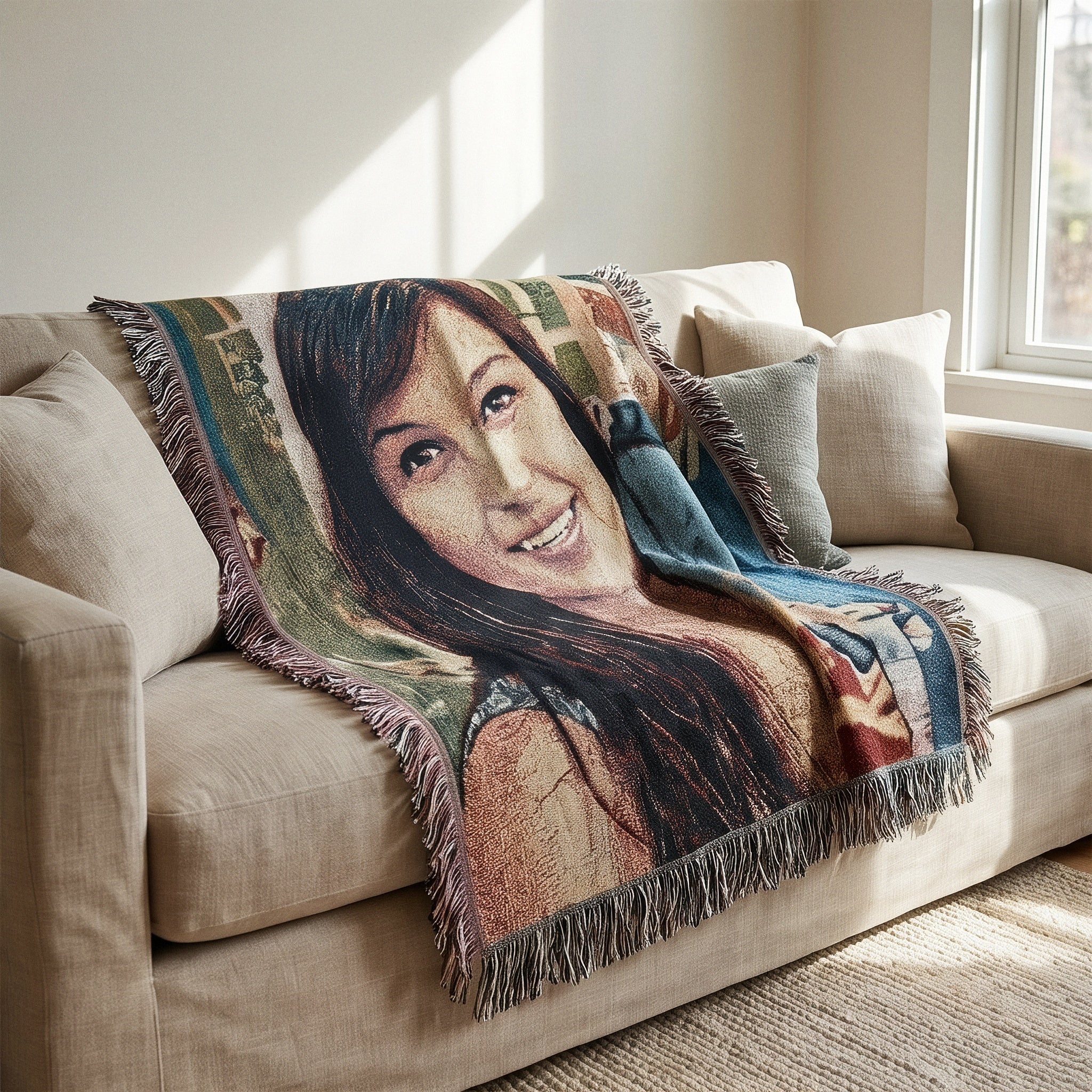 Custom Woven Throw Blanket (Photo)